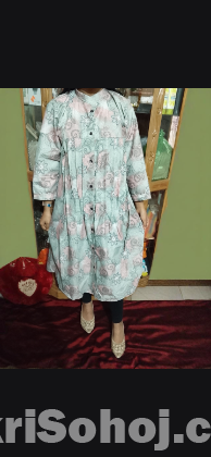 Stylish printed ladies long top